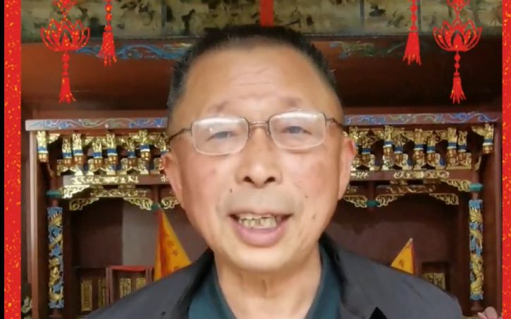 漳州南靖梅林简氏宗亲会会长向台湾简氏同胞宗亲送祝福！盼来日齐聚一堂，共话家常