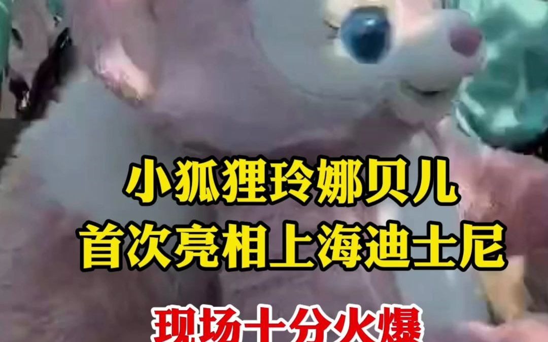 小狐狸玲娜贝儿首次亮相上海迪士尼，场面十分火爆