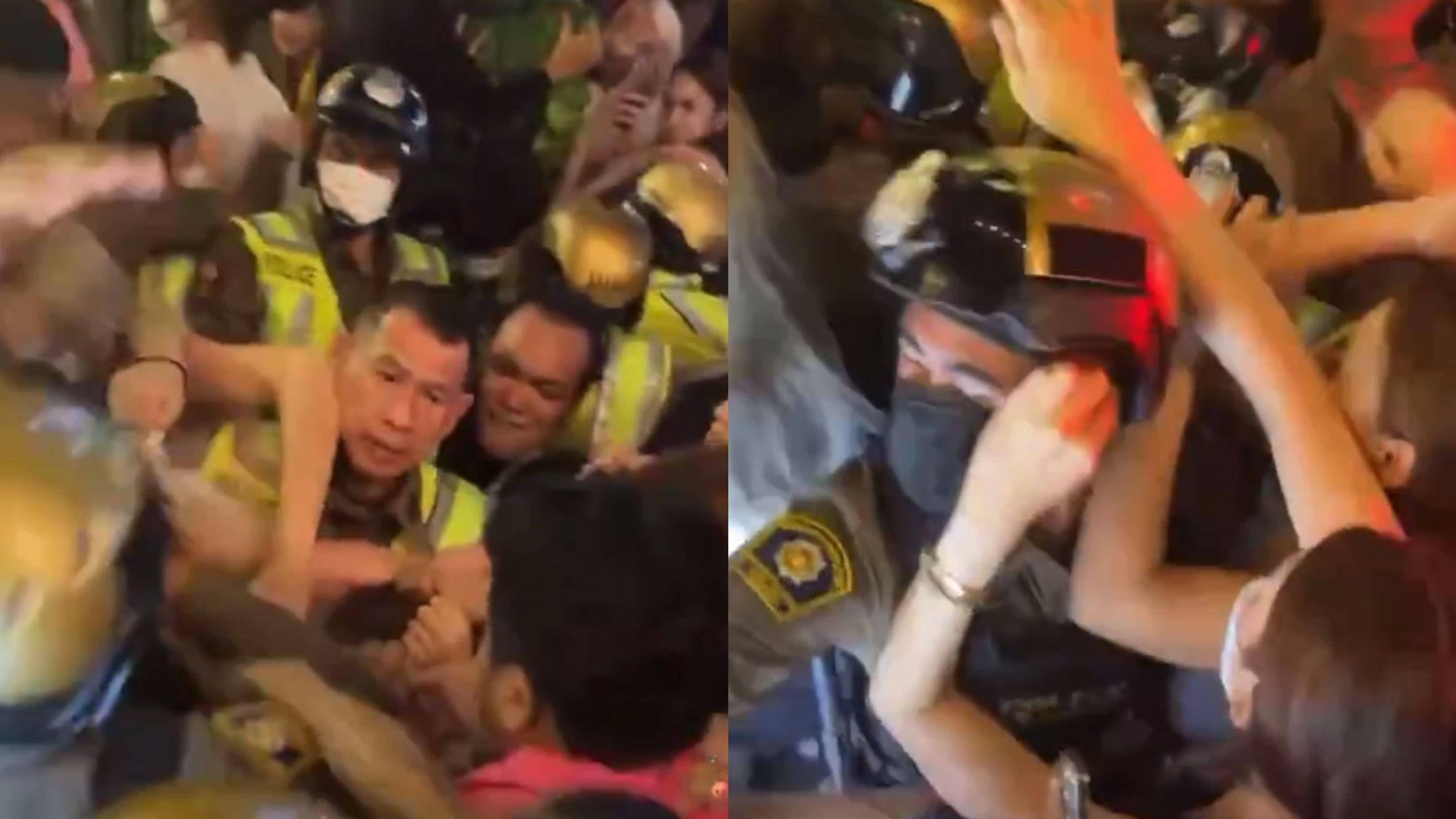 菲泰百妖曼谷街头群殴，警察执法也被打 规模太大震惊英媒