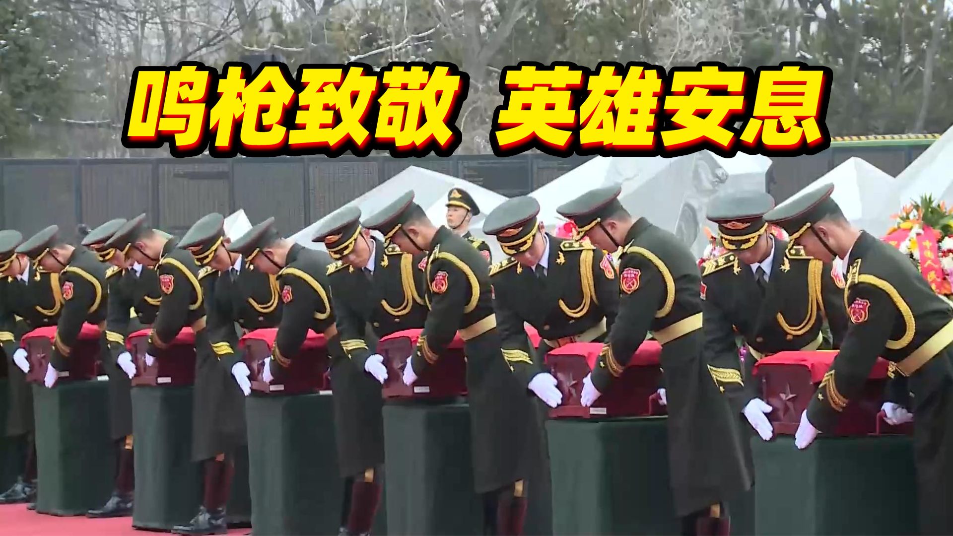 【全程】第十一批在韩志愿军烈士遗骸安葬仪式