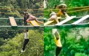 湖北一小孩景区体验“步步惊心”不慎坠落：衣服被拽掉后从高空掉下