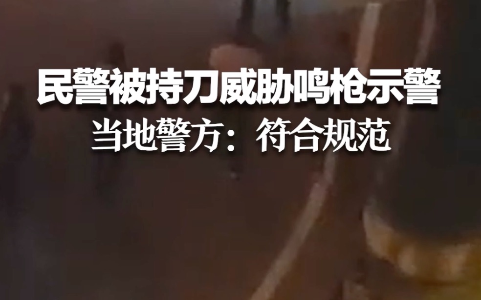 民警被持刀威胁鸣枪示警 当地警方：符合规范