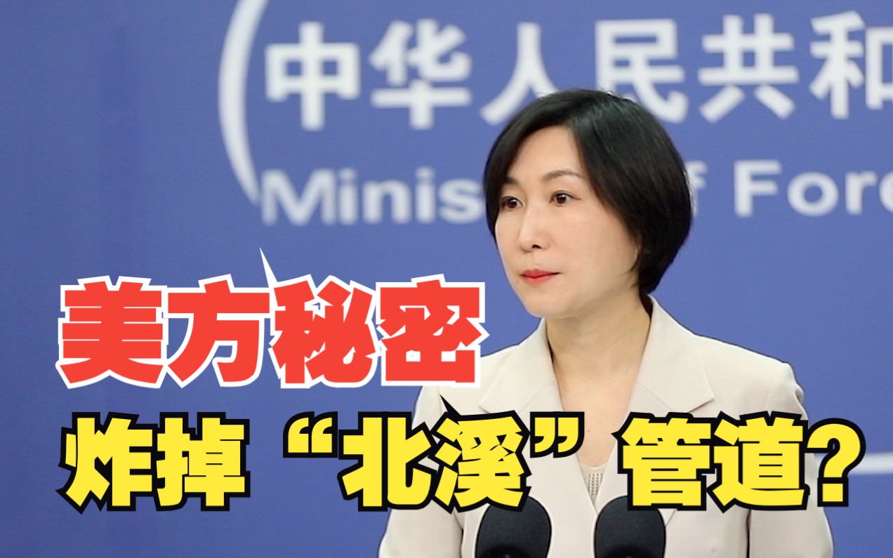 美记者爆料美方秘密炸掉“北溪”管道，外交部回应