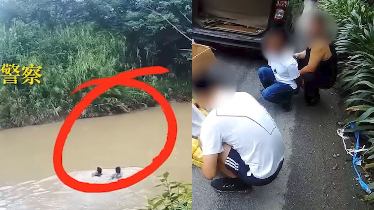 这不是拍电影！云南边境毒贩抓捕现场画面曝光 民警鸣枪跳河追击