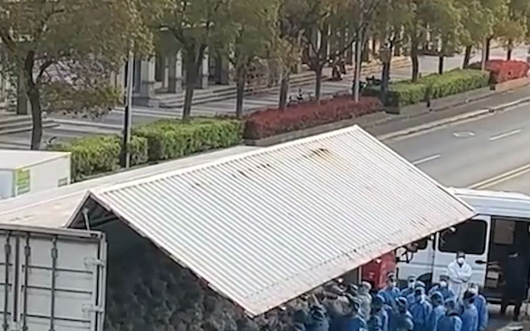 上海居民拍下卡车运来物资精神振奋，车厢打开里面一幕让网友心疼