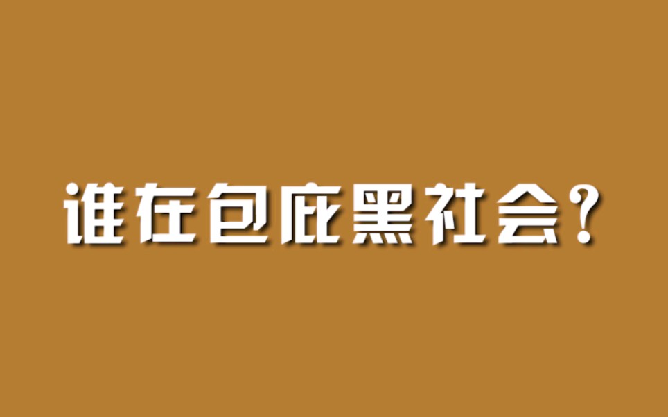 谁在包庇黑社会？