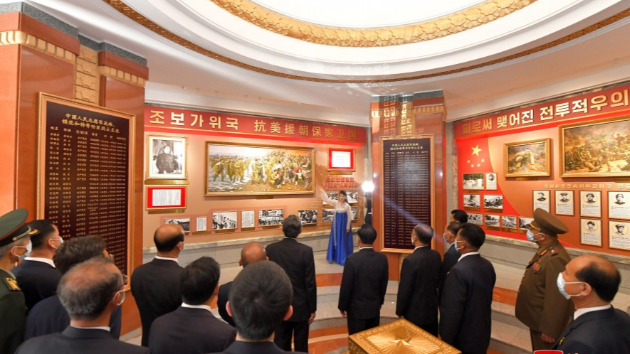 中朝友谊塔内部改造工程竣工,金正恩亲自指导