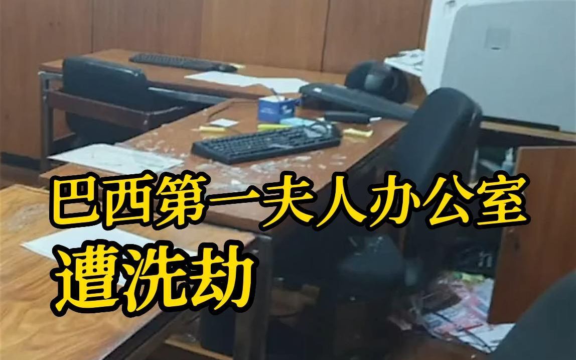 外媒：巴西第一夫人办公室遭洗劫 博索纳罗侄子曾出现在抗议人群中