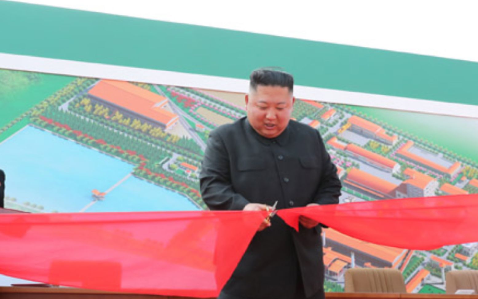 金正恩为化肥厂剪彩 现场爆发巨大欢呼声