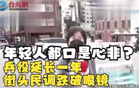 年轻人都口是心非？兵役延长一年街头民调跌破眼镜