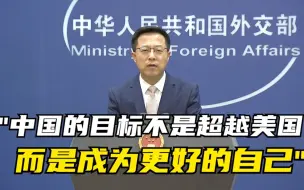 外交部：中国的目标从来不是超越或者取代美国，而是成为更好的自己