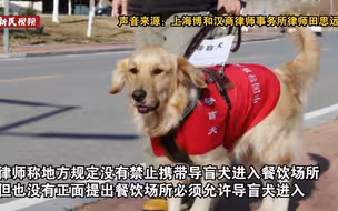 公益主题餐厅拒绝导盲犬入内，你会介意和导盲犬共处一室用餐吗？