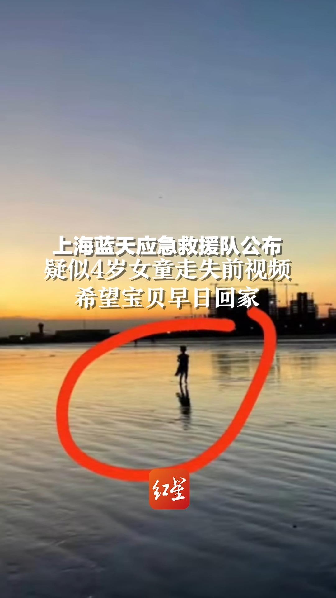 上海蓝天应急救援队公布疑似4岁女童走失前视频，希望宝贝早日回家！