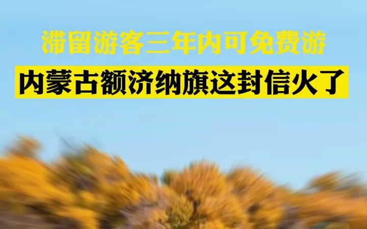 滞留游客三年内可免费游 内蒙古额济纳旗这封信火了