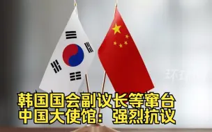 韩国国会副议长等窜台，中国大使馆：强烈抗议