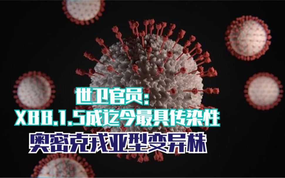 世卫官员：XBB.1.5成迄今最具传染性奥密克戎亚型变异株