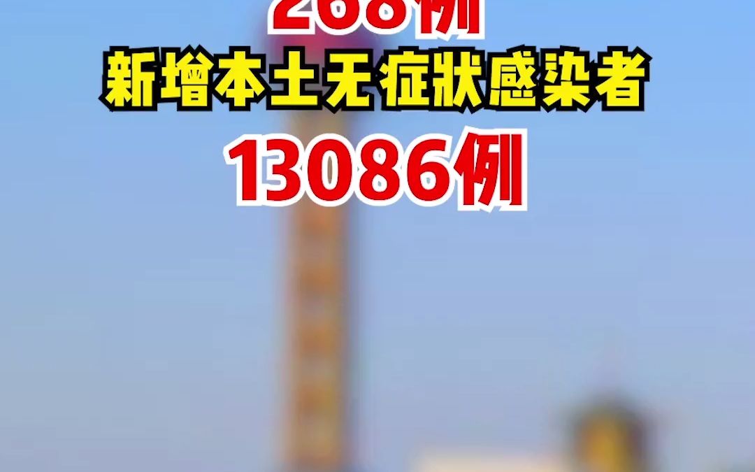 4月4日0-24时，上海新增本土新冠肺炎确诊病例268例、无症状感染者13086例