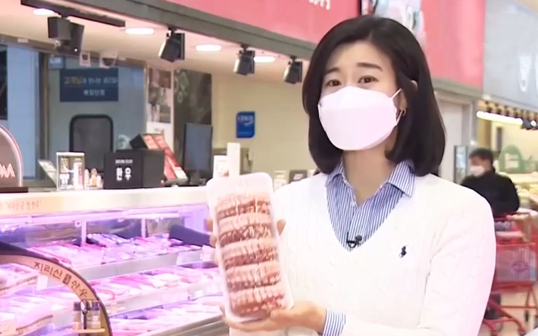 韩国五花肉一公斤185元 一公斤牛肉1090元