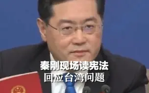 秦刚现场读宪法，回应台湾问题