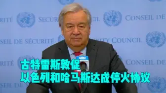 一语中的｜古特雷斯敦促以色列和哈马斯达成停火协议