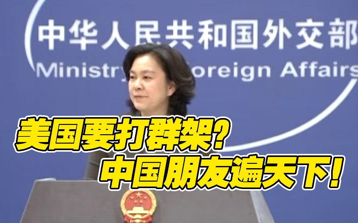 美国要打群架？华春莹：中国朋友遍天下 有什么可担心的？