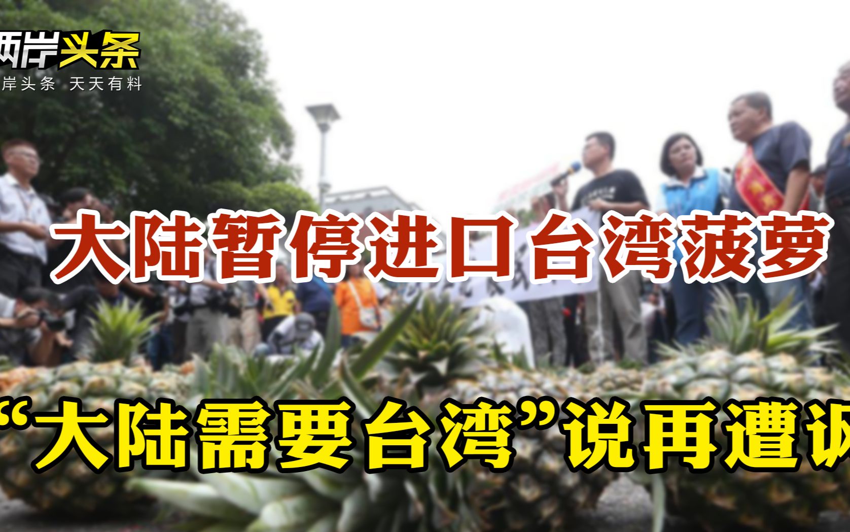 大陆暂停进口台湾菠萝 “大陆需要台湾”说再遭讽