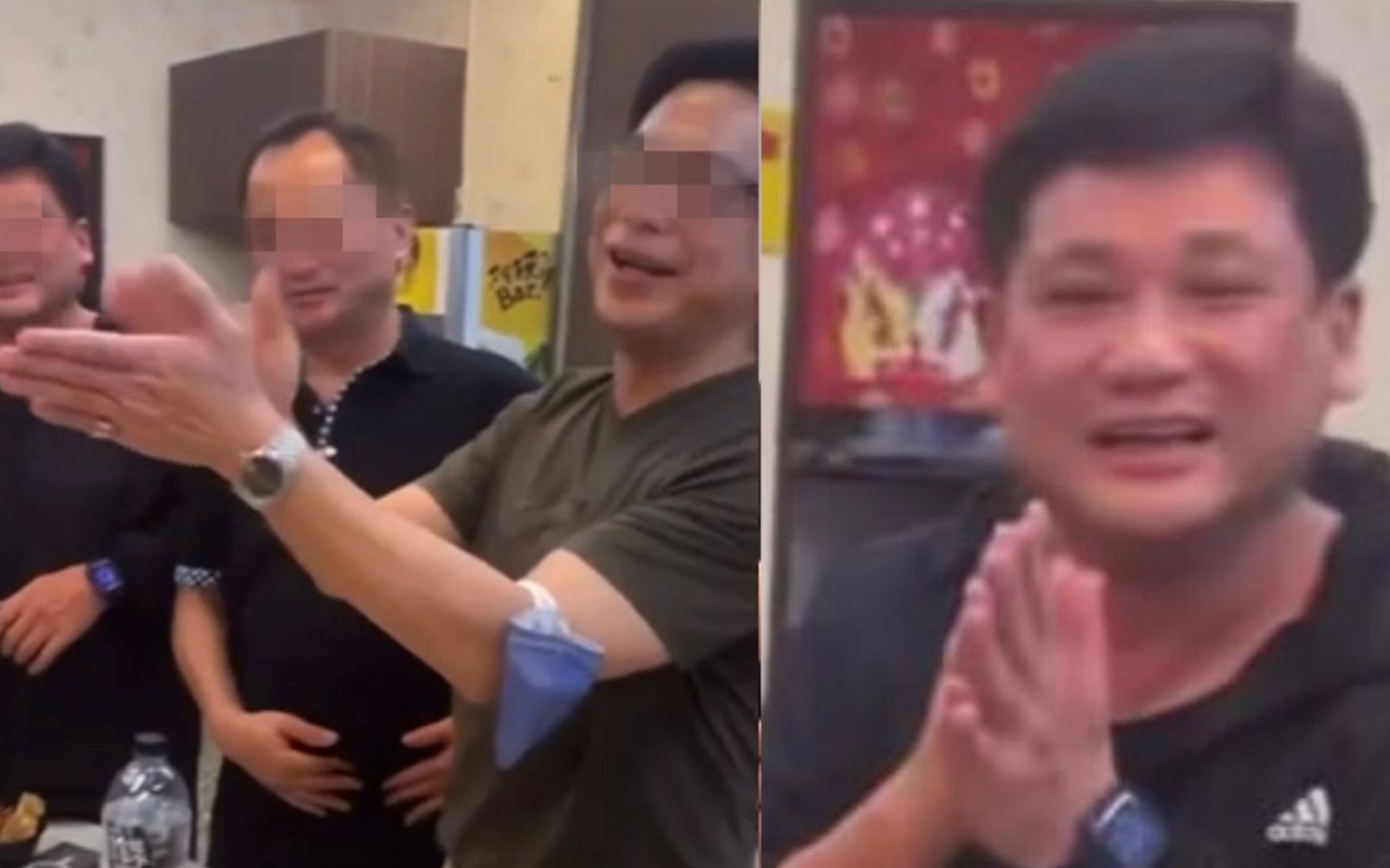 蛇鼠一窝！台湾警察组团给黑帮大哥庆生，岛内网民看呆了