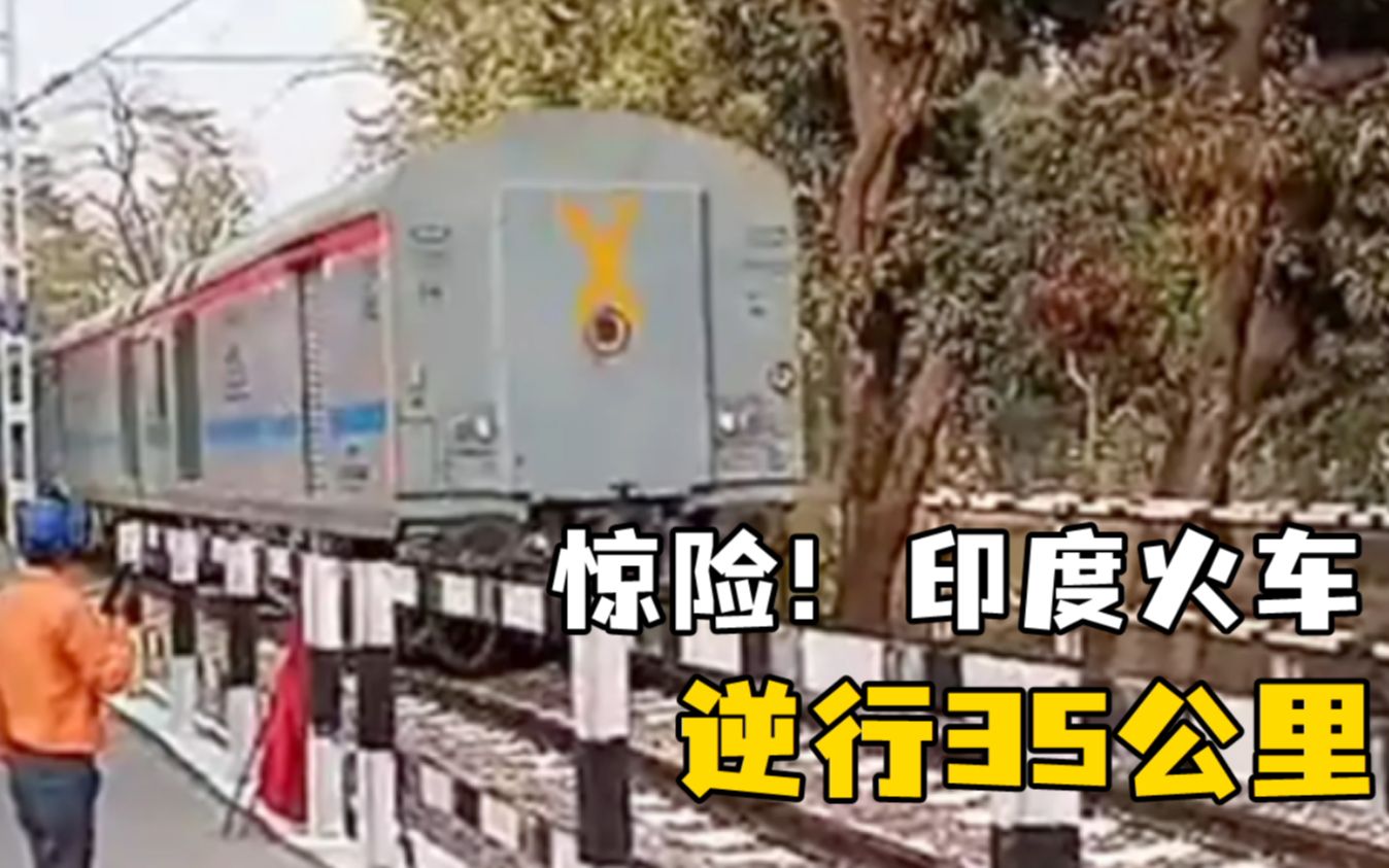 印度火车为避免撞牛急刹车， 结果逆行了35公里