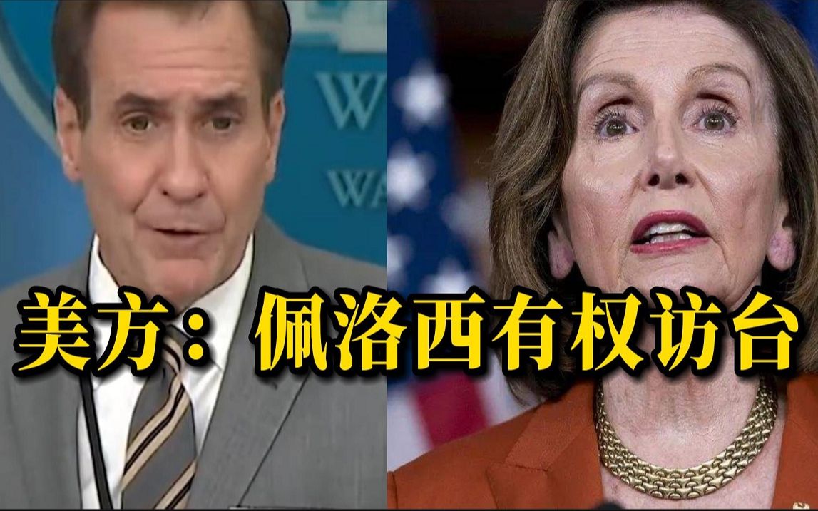美方：佩洛西有权访台 但不支持“台独”